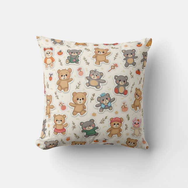 Cushion that expresses a cute bear (Front)