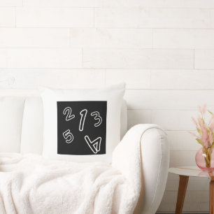 cushion with black theme and counting number