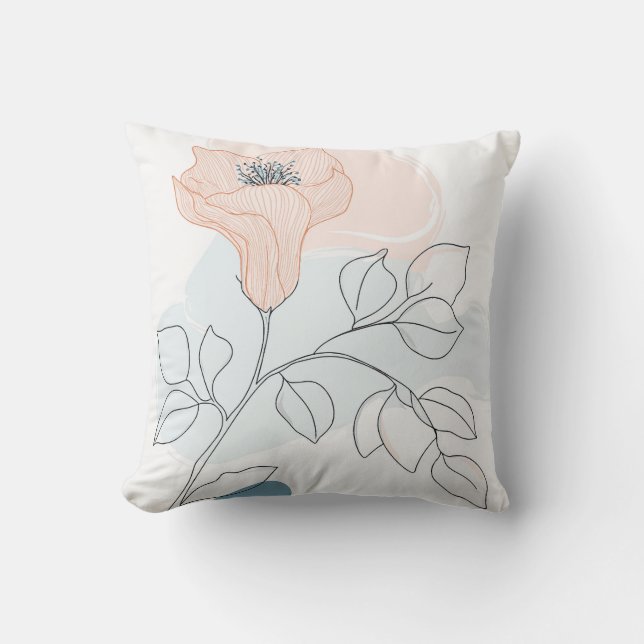 cushion with stylized plants (Front)