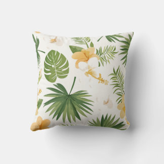 cushion with tropicals elements