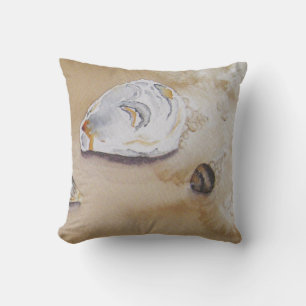 Cushion with watercolor of oysters