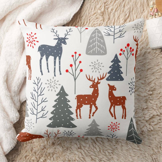 Cushions - Christmas Deer Tree Scandinavian (Blanket)