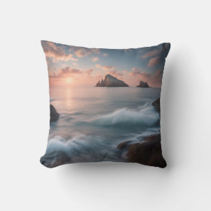 Cushions on a magnificent sea background