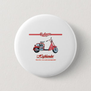 Cushman Highlander Scooter 6 Cm Round Badge