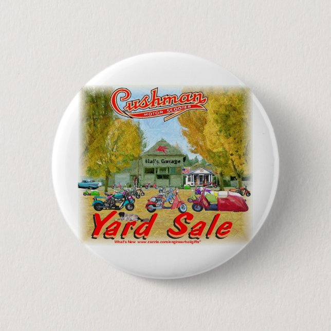 Cushman Yard Sale 6 Cm Round Badge (Front)