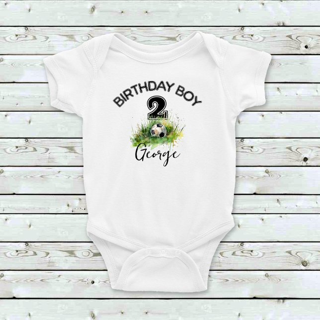 Cusom Name Soccer Ball Boys Cute Baby Bodysuit (Creator Uploaded)