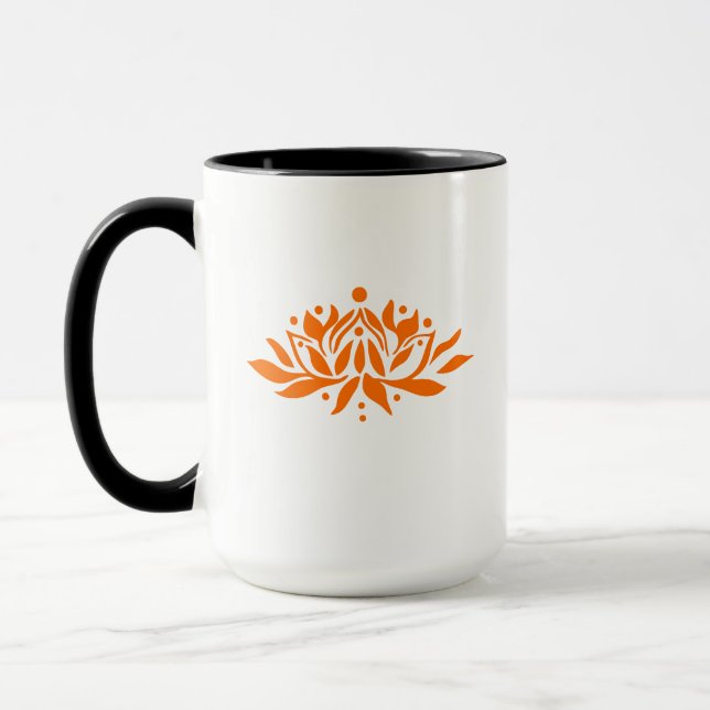 Cusomizable Flaming Lotus Flower  Mug (Left)