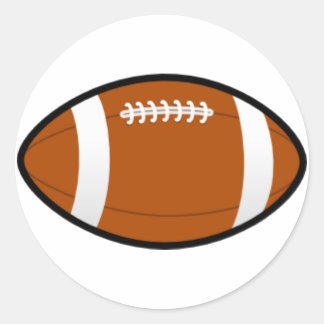 Cusomizable Football Classic Round Sticker