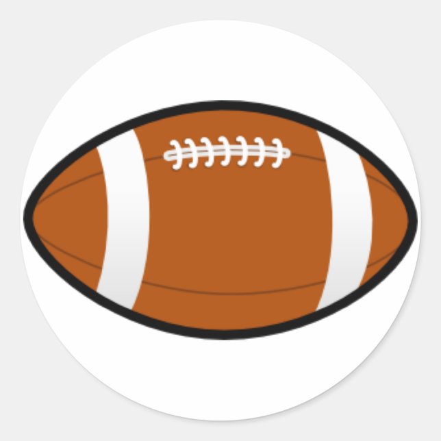 Cusomizable Football Classic Round Sticker (Front)