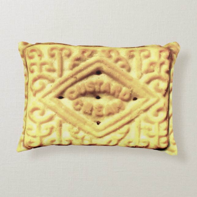 Custard cream biscuit decorative cushion (Back)
