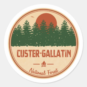 Custer-Gallatin National Forest Classic Round Sticker