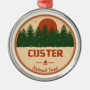 Custer National Forest Metal Tree Decoration