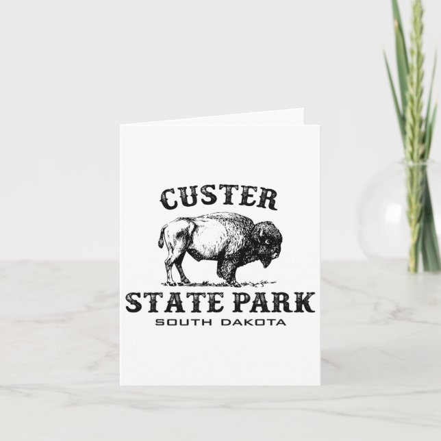 Custer State Park South Dakota American Bison Souv Card (Front)