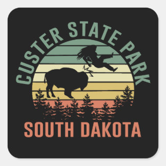 Custer State Park Square Sticker