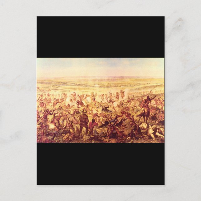 Custer's Last Fight', Unknown_Art of America Postcard (Front)