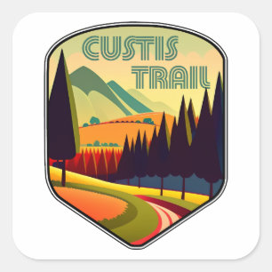 Custis Trail Virginia Colors Square Sticker