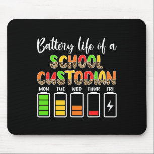 Custodian Battery Life School Janitor Mouse Pad