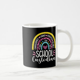 Custodian Battery Life School Janitor Rainbow  Coffee Mug