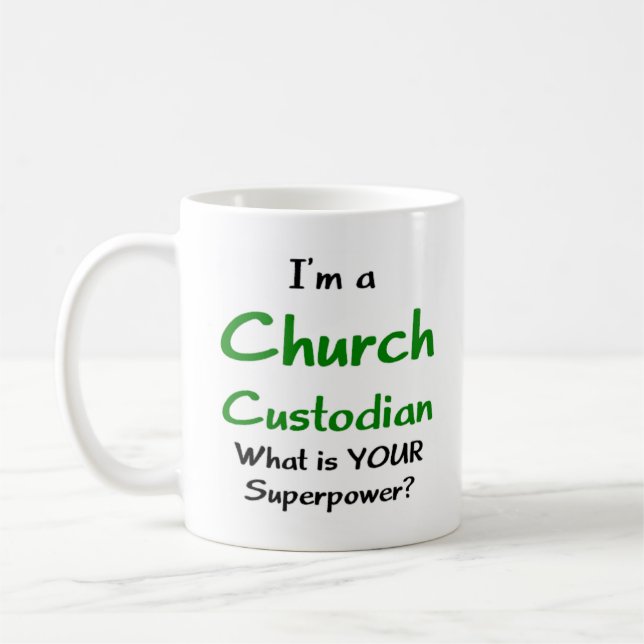 custodian church coffee mug (Left)