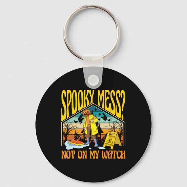 Custodian Squad Back To School Janitor Custodian H Key Ring (Front)