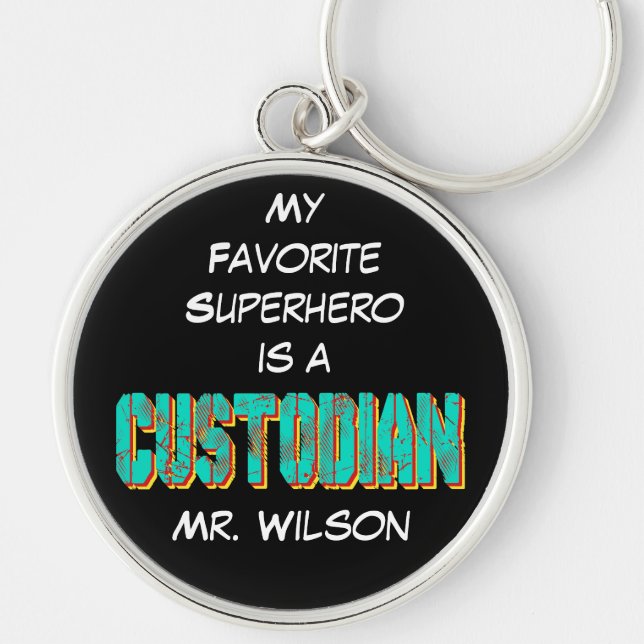Custodian Superhero Key Ring (Front)