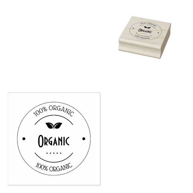 Custom 100% Organic Stamp | Eco-Friendly Seal  (Stamped)