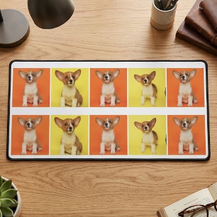 Custom 10 Photo Collage Your Pet Dog Picture On Desk Mat
