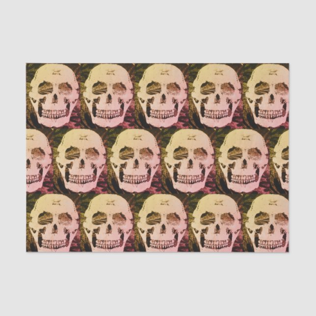 Custom 10lb Tissue Paper, SMILING SKULL Tissue Paper (Front)