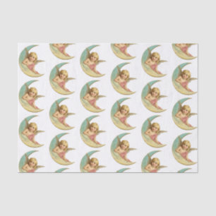 Custom 10lb Tissue Paper, White CHERUB AND MOON Paper
