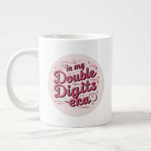 Custom 10th Birthday - In my double digits era - Large Coffee Mug