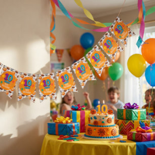 Custom 10th Birthday Sports Theme Bunting