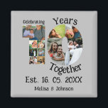 Custom 10th wedding anniversary 11 photo collage magnet<br><div class="desc">Custom 10th wedding anniversary 11 photo collage. Personalise this ten years wedding anniversary with your photos and name of your soul mate.</div>