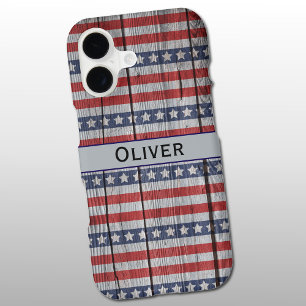 Custom 11 - 17, Rustic Red Blue Stars & Stripes