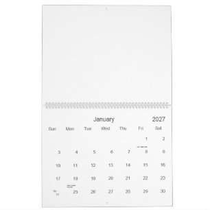 Custom 11" L x 14.25" W Just Numbers Calendar