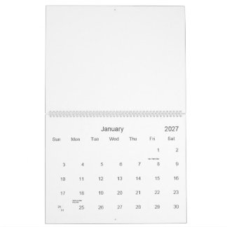 Custom 11" L x 14.25" W Just Numbers Calendar