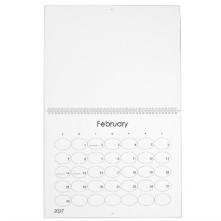 Custom 11" L x 14.25" W Modern Bubbles Calendar