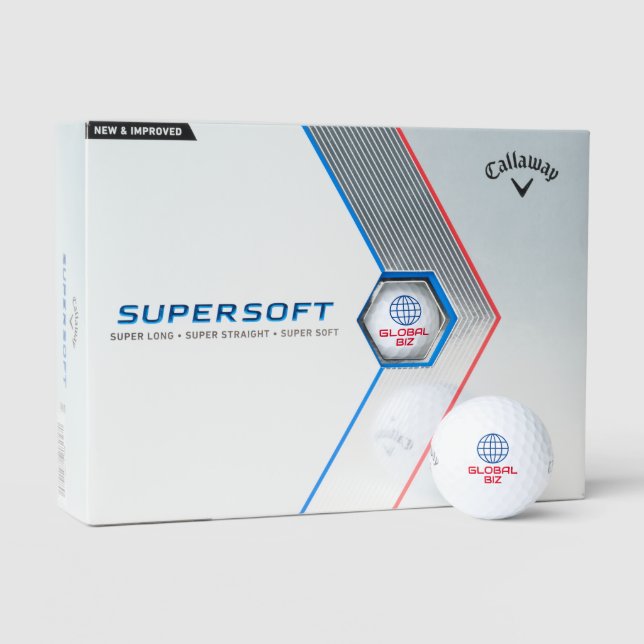 Custom 12 pack golf balls with world globe logo (Packaging)