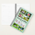 Custom 12 Photo Collage - Family Matters Daily Planner<br><div class="desc">Plan your days with this friends and family orientated planner. The template is set up for you to add 12 of your own photos, which will automatically form a collage on the front and back covers. The design features beautiful, hand-lettered, script typography which reads "family matters" with the year (which...</div>