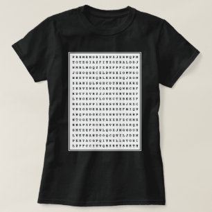 Custom 12 Word Family Word Search Mum T-Shirt