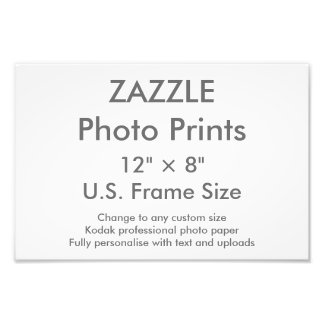 Custom 12" x 8" Photo Print (US Frame Size)