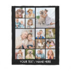 Custom 14 Photo Collage Personalised Black
