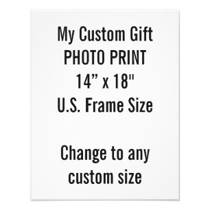 Custom 14" x 18" Photo Print US Frame Size