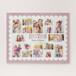 Custom 16 Photo Collage Besties Puzzle