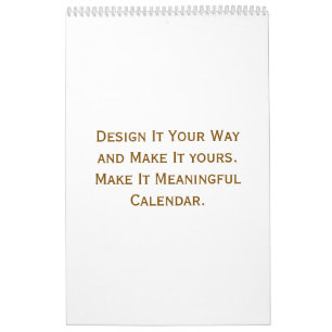 Custom 17" L x 11" W Large Numbers Calendar