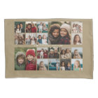 Custom 18 Photo Collage - beige - white text