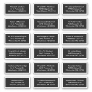 Custom 18 Recipient Name Shipping Address Labels