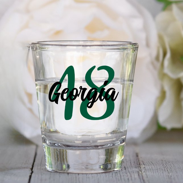 Custom 18th 20th 30th 40th 50th 60th 70th Birthday Shot Glass (Creator Uploaded)