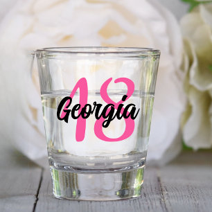 Custom 18th 20th 30th 40th 50th 60th 70th Birthday Shot Glass
