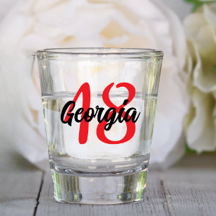Custom 18th 20th 30th 40th 50th 60th 70th Birthday Shot Glass