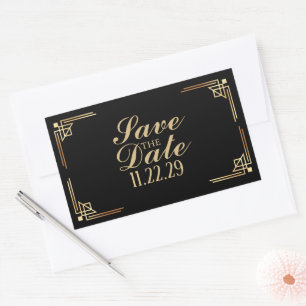 Custom 1920s Save the Date Large Sticker